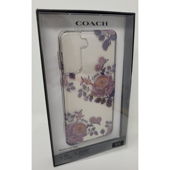Coach Protective Case for Samsung Galaxy S21+ 5G / S21 Plus Moody Floral Purple - Picture 1 of 5
